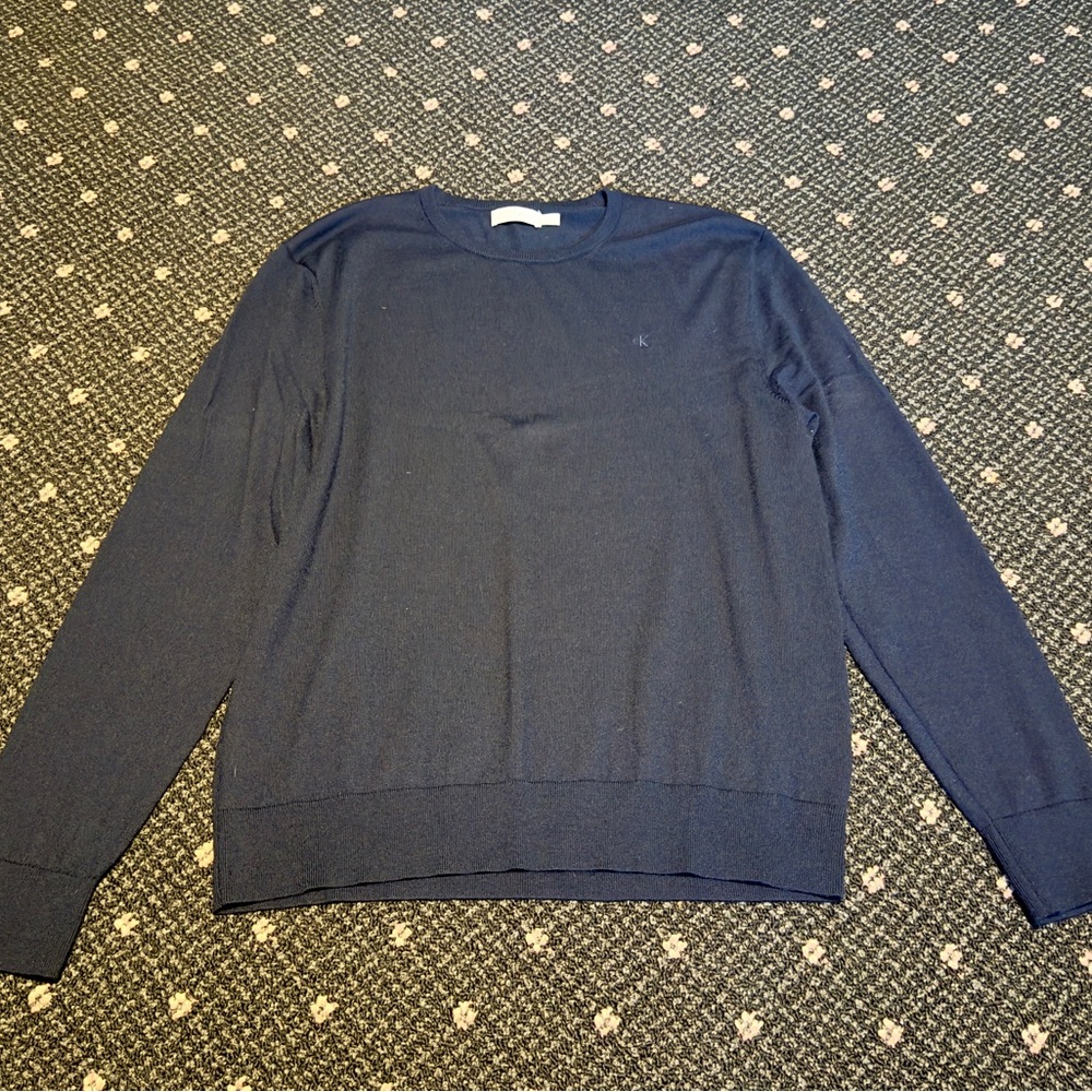Calvin Klein Men's Navy Crewneck Sweater